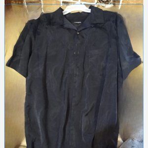 George - Faux silk leaf - Black